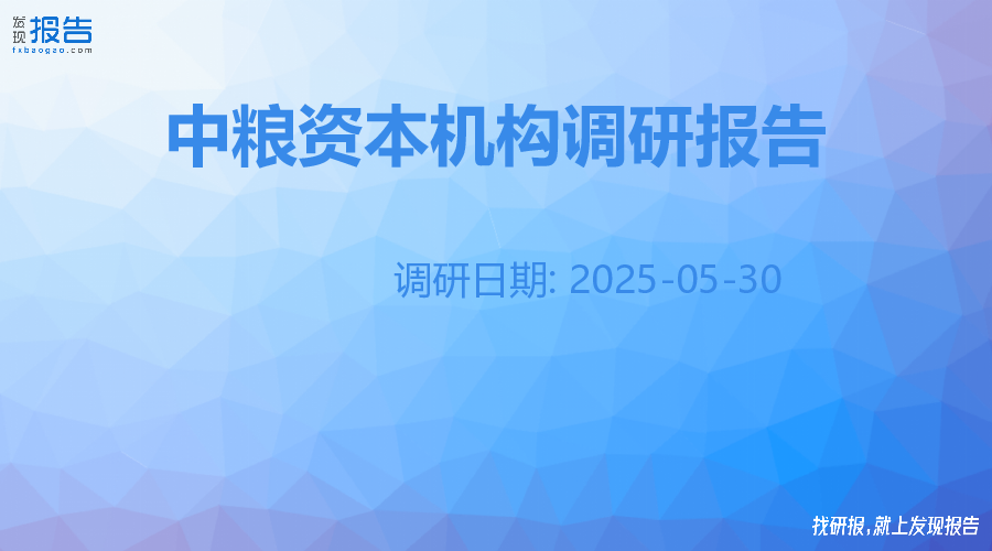 中粮资本机构调研纪要